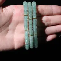 天然东陵玉药片珠单圈手串D1013-约6.5mm-多样性发一