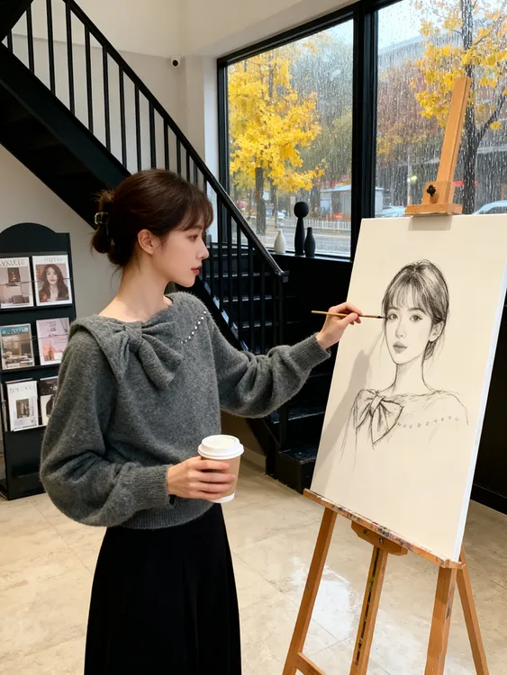 毛衣女款2025新款秋冬巨好看气质高端灰色蝴蝶结内搭针织衫上衣厚