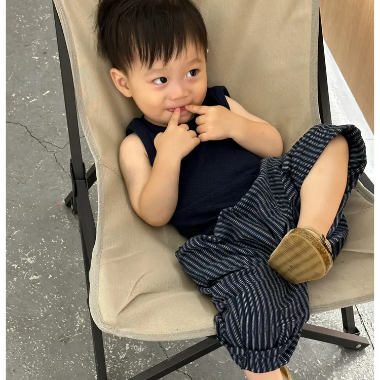 韩国童装儿童套装小男孩夏装帅气男童休闲简约背心上衣条纹休闲裤