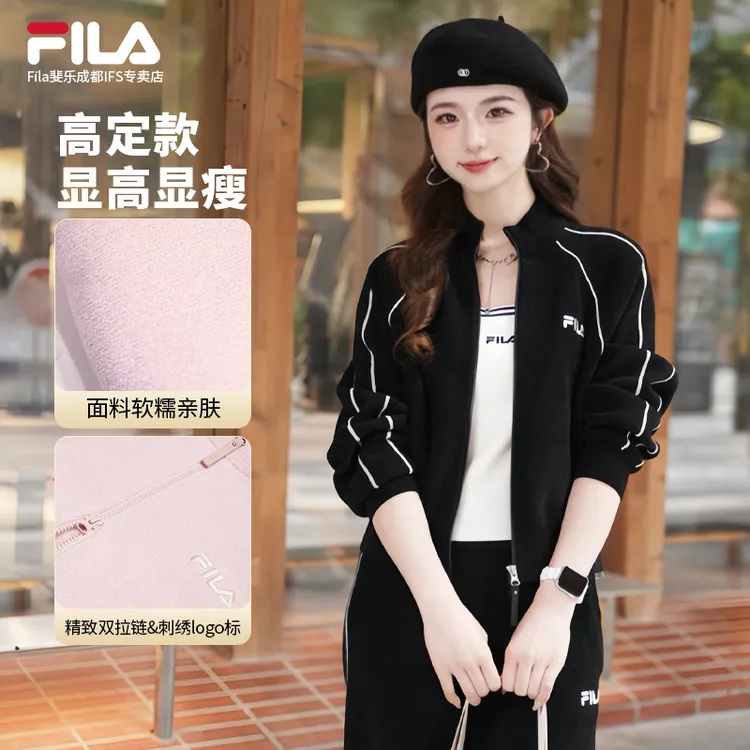 【高智感】斐乐女秋冬琥珀流光加厚保暖亲肤高定针织外套F51W549502