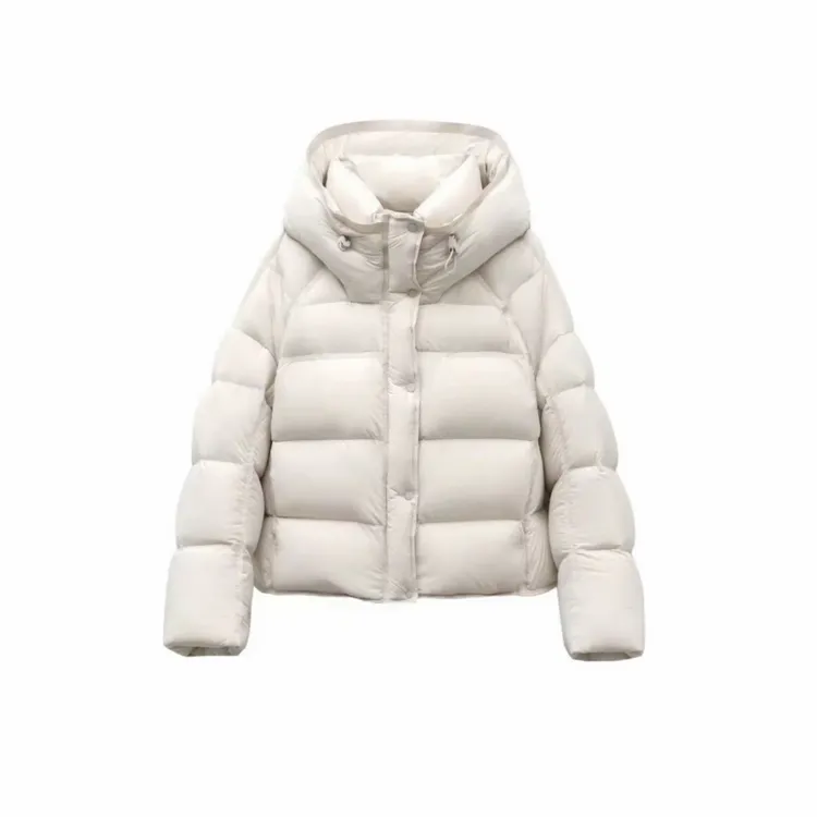 【专属】白鸭绒云朵泡芙短款加厚连帽保暖羽绒