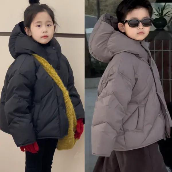 儿童羽绒服冬季外套男童女童加厚新款儿童衣服秋冬款保暖短款韩版