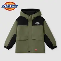 Dickies童装男童冲锋衣秋季2025新款男孩运动装儿童防水梭织外套