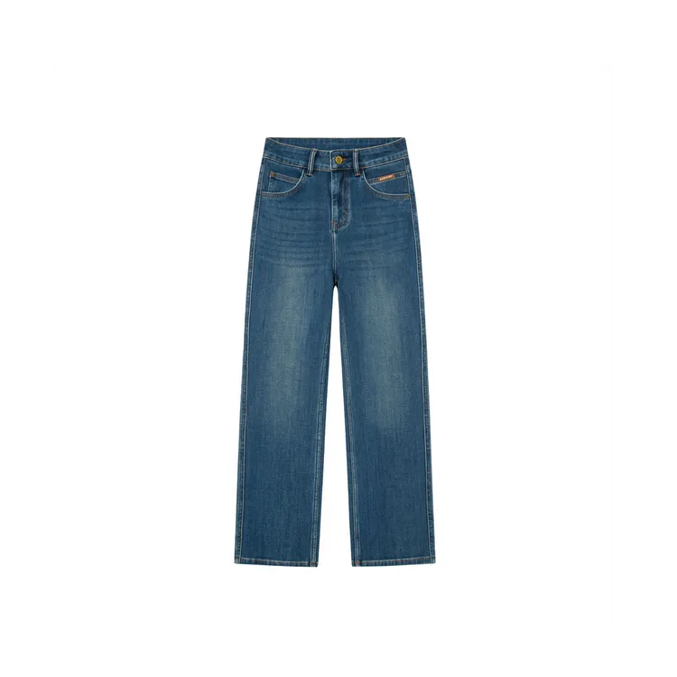 【早秋新品】• 塞纳河畔 • 限定版•糯米万向弹百搭窄版直筒牛仔裤女