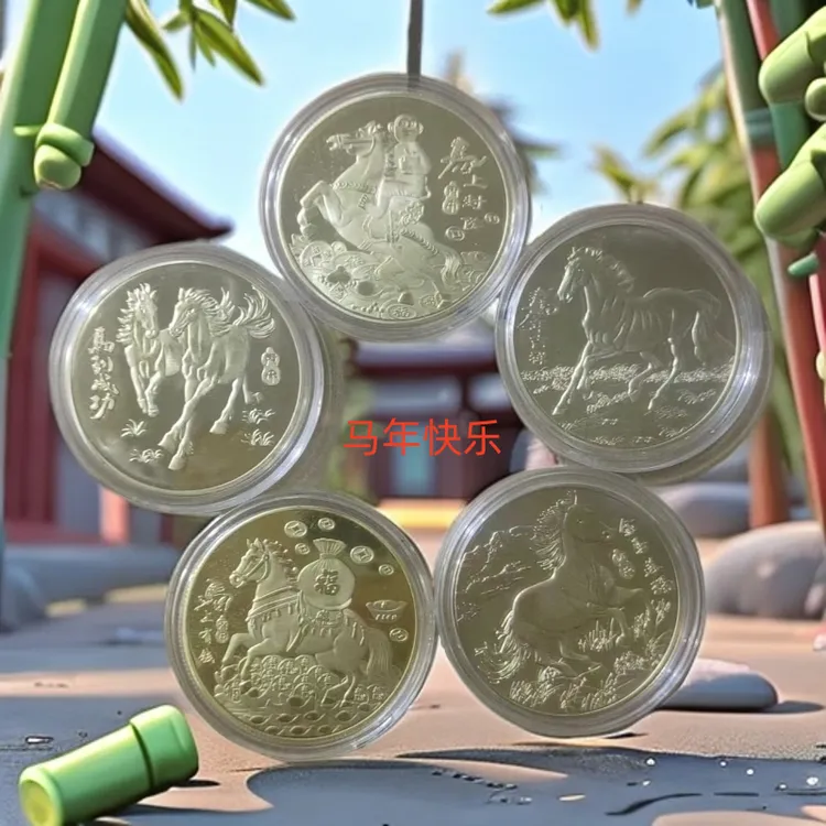 （马年吉祥）十二生肖马纪念章2026新年金属创意精美摆件硬币工艺品