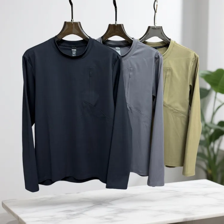 7460户外新款无痕T恤爆款百搭净版打底长袖T恤