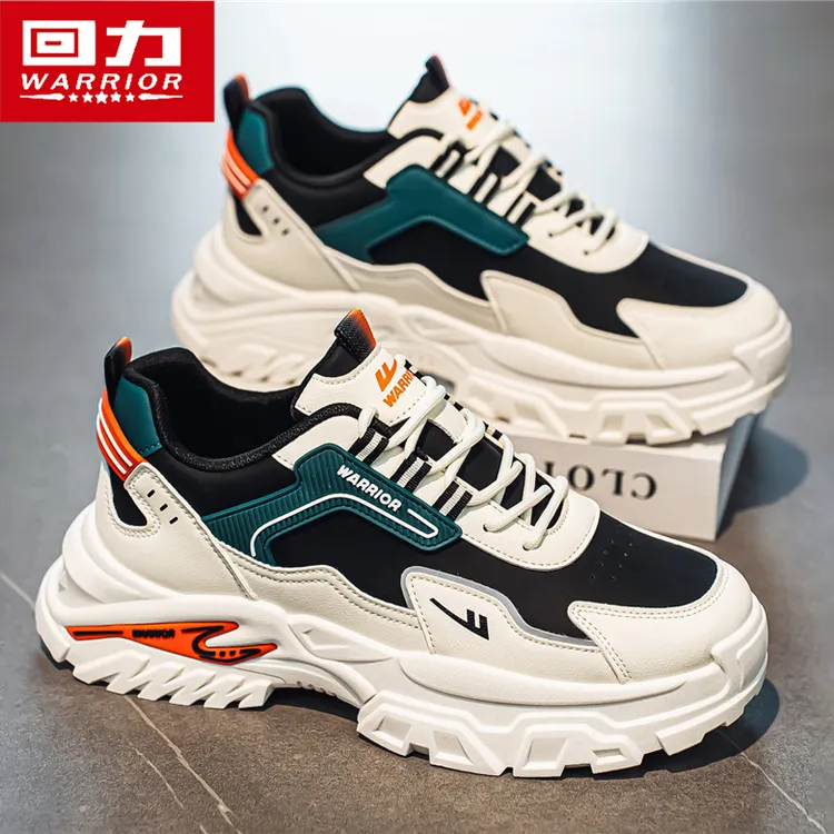 回力跑步运动鞋爆款2025新款秋季皮面老爹潮鞋男士休闲鞋开车男鞋