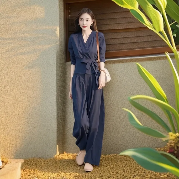 初秋上班通勤松弛感穿搭随意酷飒拽姐气质衬衫套装裤巨显瘦遮肉