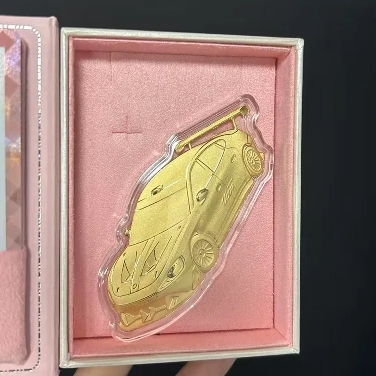 炫酷豪车跑车金片摆件汽车金箔生日礼物送男生节日礼盒装