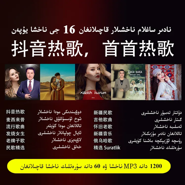 2025抖音热歌，维语歌曲，精选麦西来普1200MP3，60首Suratlik