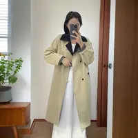 乔家女士长款闊版风衣