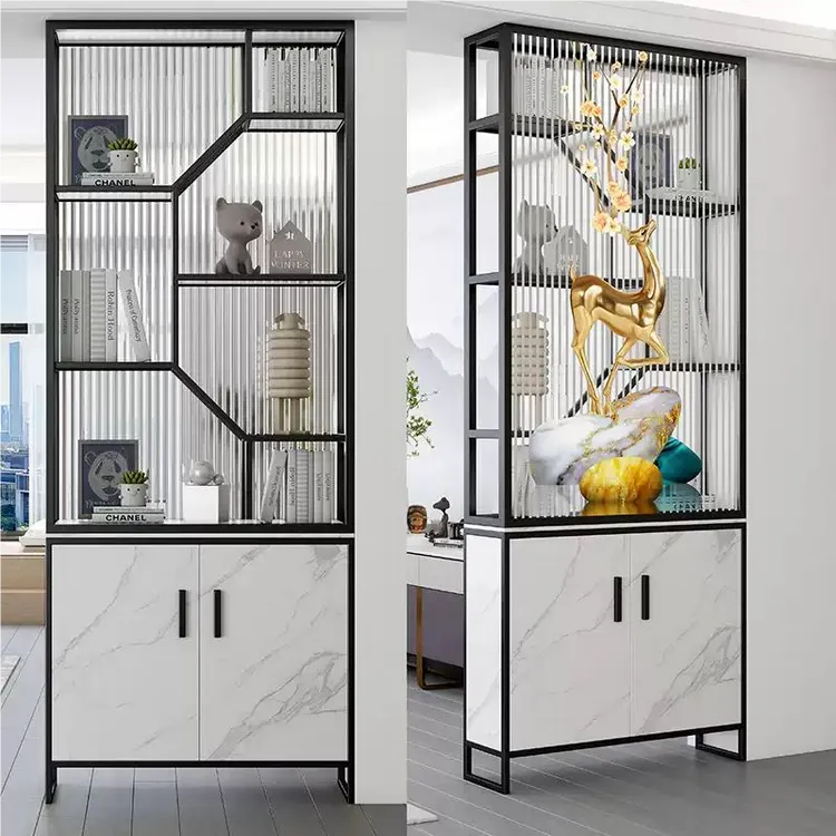 洗手台精美艺术画半墙屏风隔断定做轻奢落地客厅家用简约玄关简易