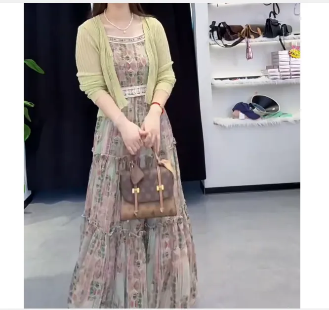 2025夏季新款网红同款洋气气质韩版潮流薄款外套连衣裙女珍-f1