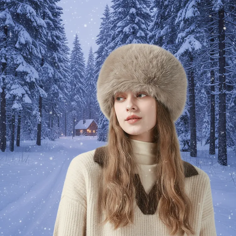 盆帽帽子冬季时尚女士百搭韩版秋冬冬天女款仿皮草帽冬天帽子女款