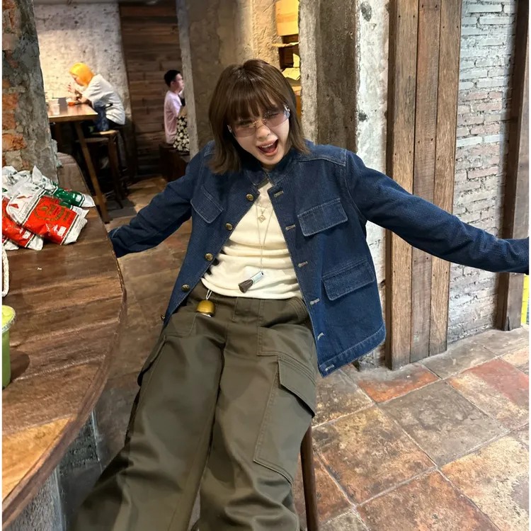 Our2【小香牛仔2.0】设计款休闲小香风牛仔外套【X5745】