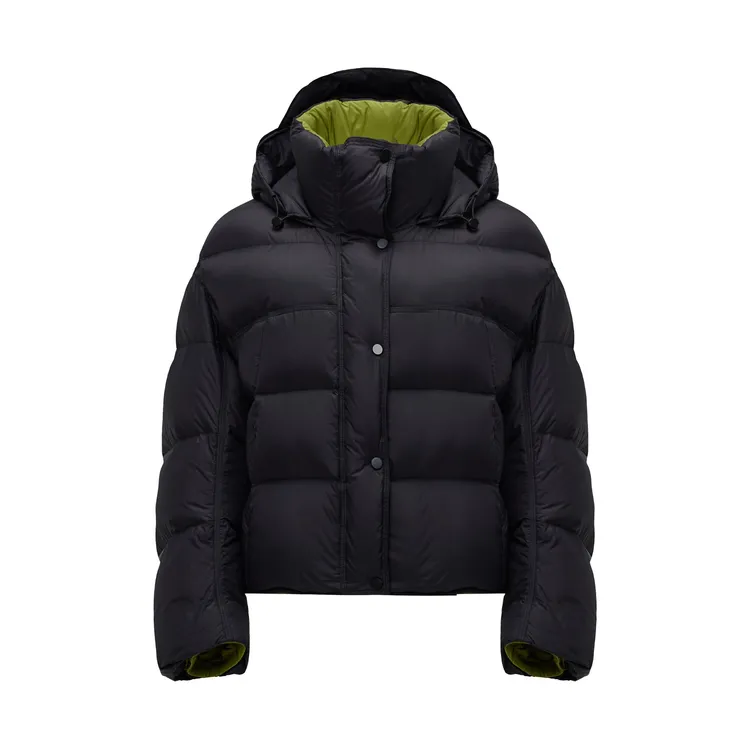 燕苹冬季新款加厚保暖连帽可调节95%绒子泡芙白鹅绒羽绒服YP25116