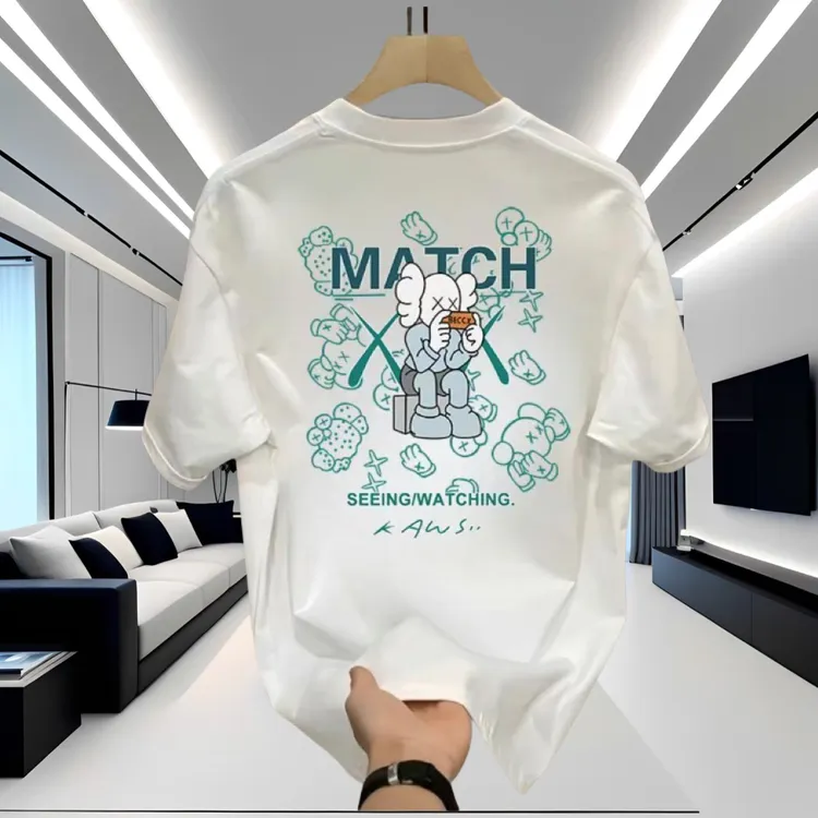 2025新款男士短袖T恤潮牌时尚中袖潮流百搭上衣