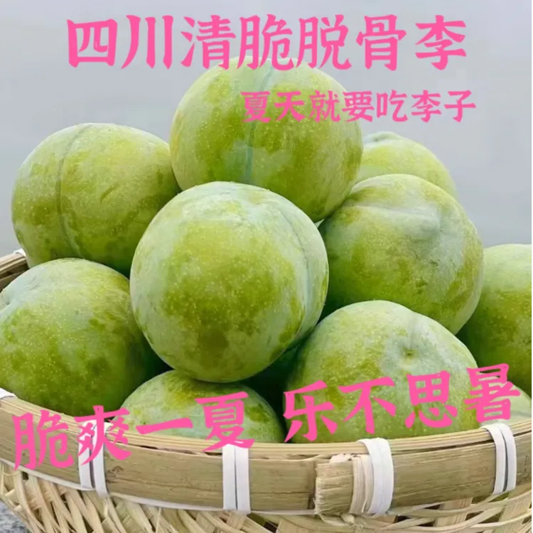 【顺丰包邮】四川脱骨李甜李子半边红高山冰糖李子脱骨脆李脆甜青脆