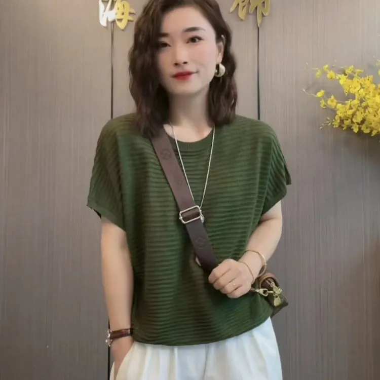 夏季洋气高档女装圆领小香风上衣时尚减龄显瘦圆领打底衫