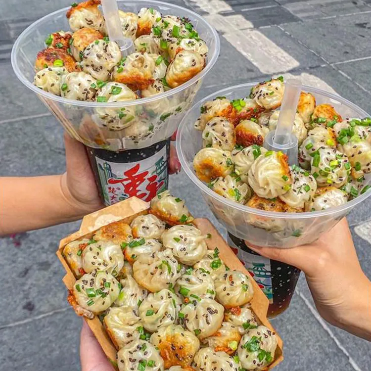 【顺丰包邮】50个/斤拇指生煎包夜市餐饮水包子儿童早餐半成品即食
