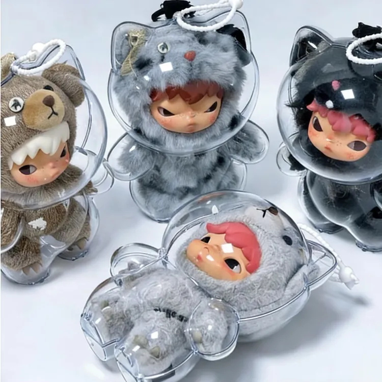 适用于泡泡玛特hirono小野公路日志15cm收纳保护套搪胶玩偶遛娃包