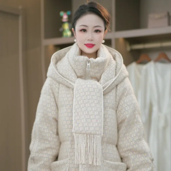 2025冬季韩版大方时尚减龄百搭气质羽绒服外套M-XL