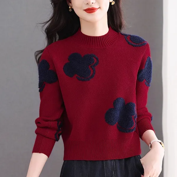 洋气毛衣女小个子休闲打底衫女秋冬季新款半高领内搭针织百搭小衣