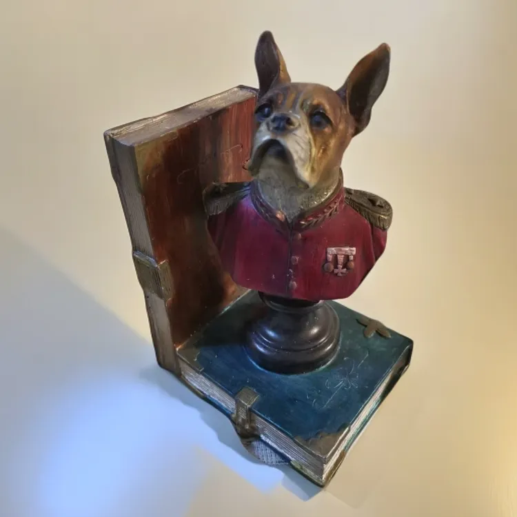 书房卧室用可爱复古树脂材质书档摆件礼物