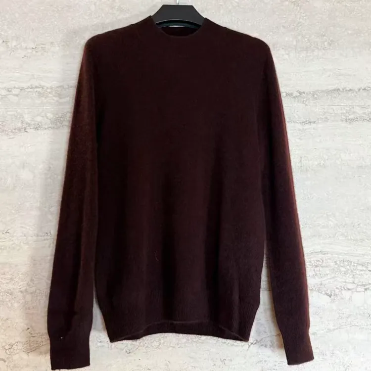 TANTAN 休闲百搭宽松圆领长袖100山羊绒上衣3429