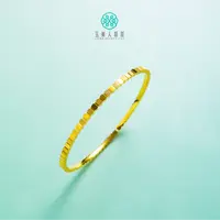 足银手镯 石惑珠宝~足银金色方牌手镯-试戴请勿变形