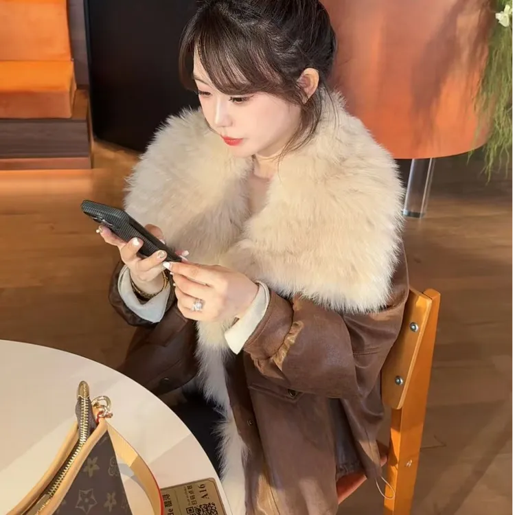 YX八WT202511131新款皮衣草草外套