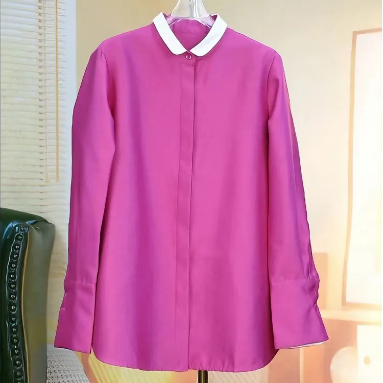 【新粉必入简约衬衫上衣衬衣】2026春季新款中式单排扣百搭长袖衬衫
