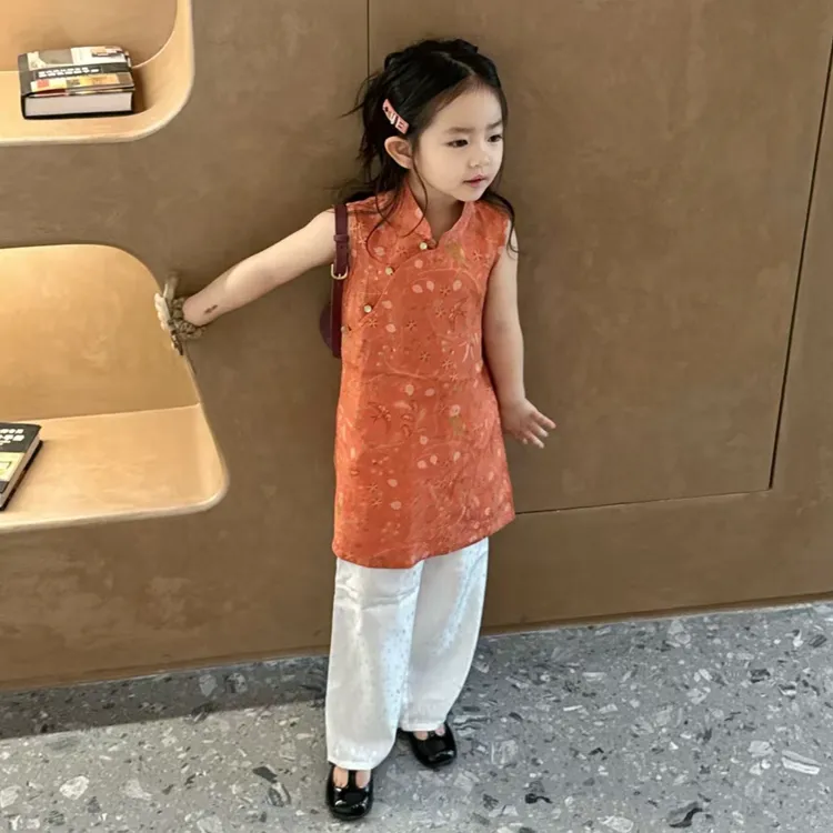 小惜亦夏季2025新款韩版童装女童新中式国风旗袍连衣裙无袖裙子