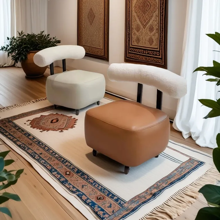 轻奢风大师设计创意儿童凳滑轮椅简约小户型网红ins休闲溜溜椅