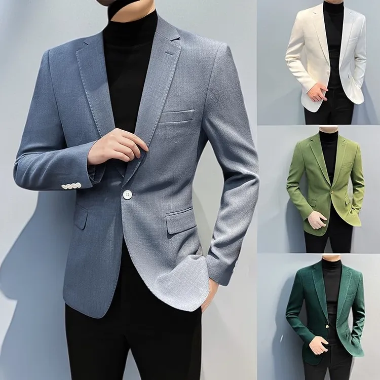 NYING男士秋季轻奢痞帅西装外套商务高级感初秋男装休闲西服上衣