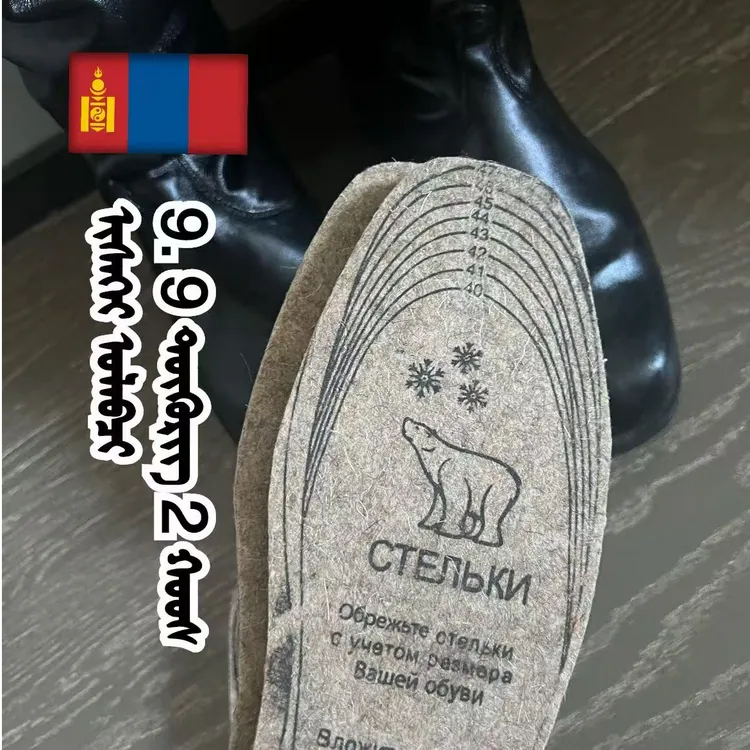 【2双】出口蒙古国毛毯鞋垫加厚