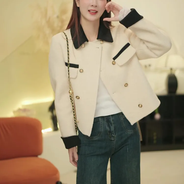 2025秋冬季轻奢新款设计感气质百搭复古时尚小香外套8836