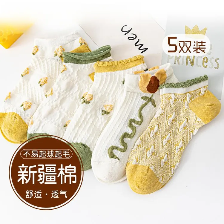 日系袜子女夏季纯棉短袜薄款2025新款爆款夏天女士日系可爱潮网红