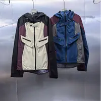 M05-102005-UMA春秋季拼接撞色设计时尚连帽休闲外套