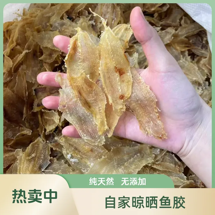 开片鱼鳔 青岛渔民自晒鱼鳔 鱼胶 花胶 海鲜干货