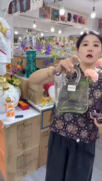 琉璃泰直花瓶花器H-晚4