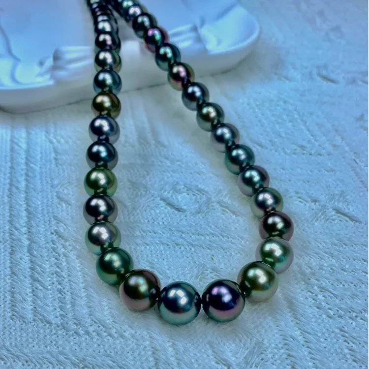 【极光莫兰迪】海水珍珠大溪地珠串8.1-11mm吉尔德五星项链送人礼物