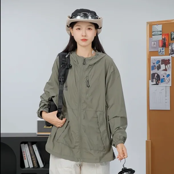 【山系户外+高倍防晒+透气网孔】ppge夏季运动宽松轻薄防晒衣外套