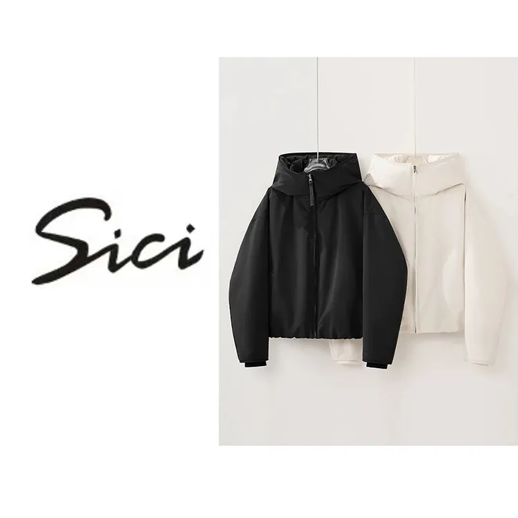 【源头厂家品牌加裁】发90白鹅绒加厚三防面料连帽短款鹅绒服时尚