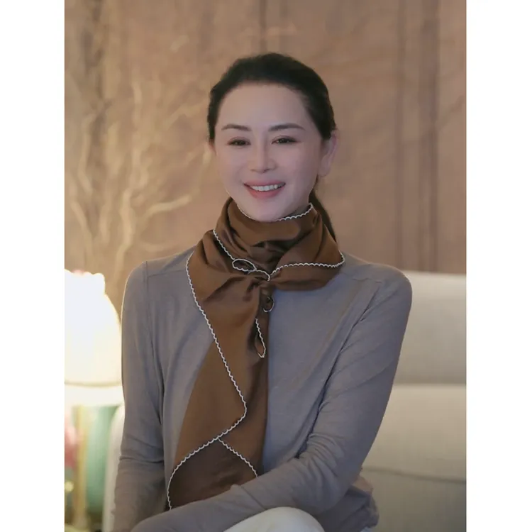 璇之恋·王璇羽茉-雪国颈巾围巾100%桑蚕丝王璇原创设计