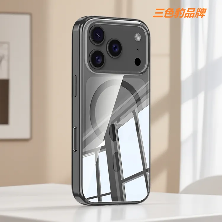 【彩虹系列】适用iPhone苹果17防摔磁吸全包不发黄AI按键透明手机壳