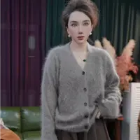 慵懒休闲开衫毛衣外套女上衣