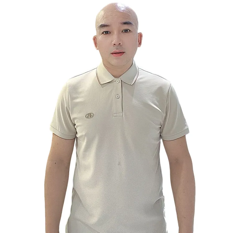 【6825117】男士夏季桑蚕丝醋酯纤维光泽丝滑透气百搭商务POLO衫