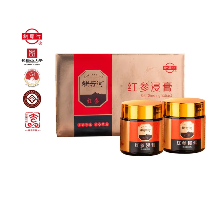 新开河红参浸膏长白山人参纯红参提取90g/瓶*2瓶