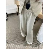 【梓铭】2640~升级版奶酪裤25s～温柔体贴加绒保暖显瘦阔腿裤女冬